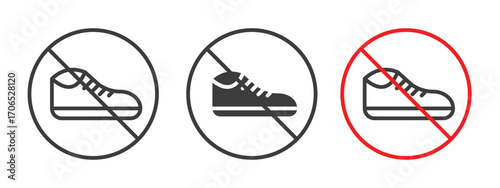 No shoes sign style illustration. EPS 10 file