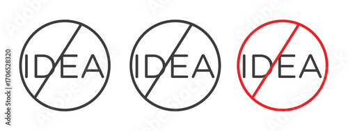 No Idea sign style illustration. EPS 10 file