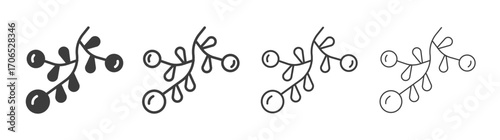 Mistletoe icon style illustration. EPS 10 file