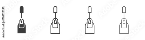 Manicure icon style illustration. EPS 10 file