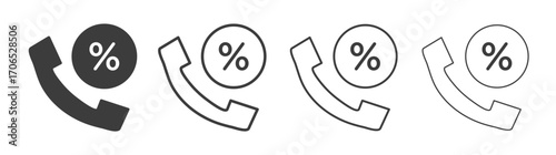 Loan call icon style illustration. EPS 10 file