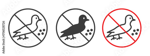 Do not feed birds sign style illustration. EPS 10 file