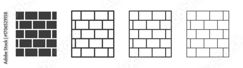 Wall icon style illustration. EPS 10 file