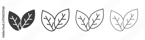 Tobacco leaves icon style illustration. EPS 10 file