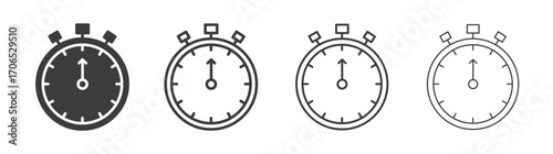 Stop watch icon style illustration. EPS 10 file