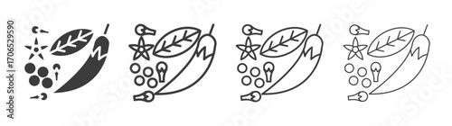 Spices icon style illustration. EPS 10 file