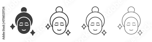 Skincare icon style illustration. EPS 10 file