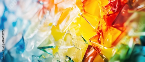 Multicolored glass fragments abstract background bright colors smooth texture
