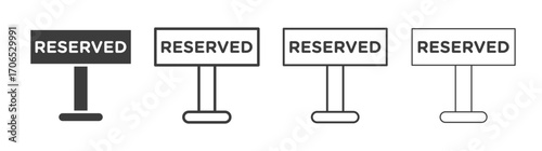 Reserved icon style illustration. EPS 10 file