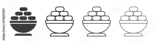 Ramadan breakfast icon style illustration. EPS 10 file