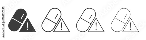 Overdose icon style illustration. EPS 10 file