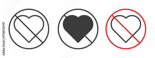 No love sign style illustration. EPS 10 file