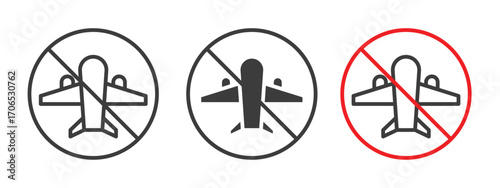 No plane sign style illustration. EPS 10 file