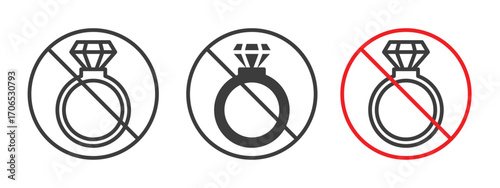 No jewelry sign style illustration. EPS 10 file