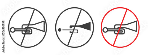 No horn sign style illustration. EPS 10 file