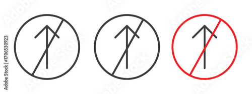 No entry sign pack. vector glyph flat icons