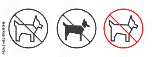 No dogs allowed sign style illustration. EPS 10 file