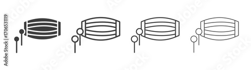 Muslim drum icon style illustration. EPS 10 file