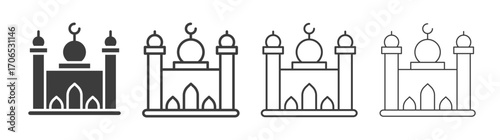 Mosque icon style illustration. EPS 10 file