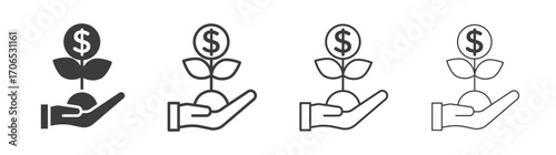 Money tree icon style illustration. EPS 10 file