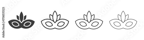 Mask for brazil carnival celebration icon style illustration. EPS 10 file