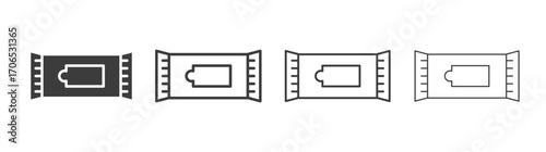 Makeup remover wipes icon style illustration. EPS 10 file