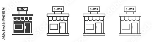 Local store icon style illustration. EPS 10 file