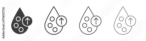 High cholesterol icon style illustration. EPS 10 file