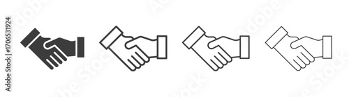Handshaking icon style illustration. EPS 10 file