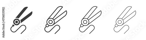Hair straightener icon style illustration. EPS 10 file