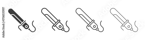 Hair curler icon style illustration. EPS 10 file