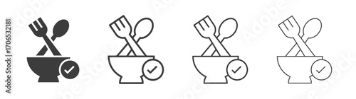 Food safety icon style illustration. EPS 10 file
