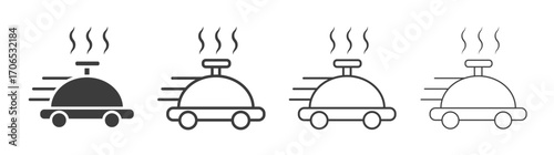 Food delivery icon style illustration. EPS 10 file