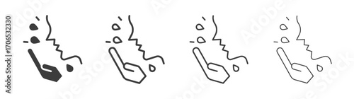 Face washing icon style illustration. EPS 10 file