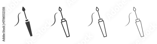 Eyeliner brush icon style illustration. EPS 10 file