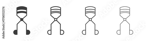 Eyelash curler icon style illustration. EPS 10 file