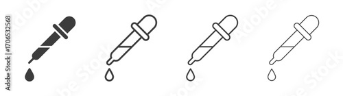 Dropper pipette icon style illustration. EPS 10 file
