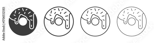 Doughnut icon style illustration. EPS 10 file