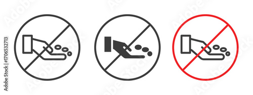Do not feed the animals sign style illustration. EPS 10 file