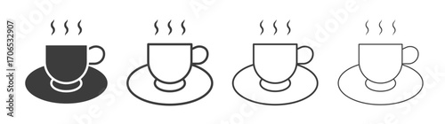 Cup of coffee icon style illustration. EPS 10 file