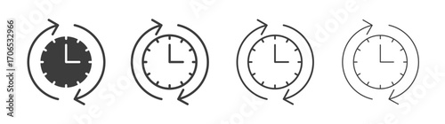 Course of time icon style illustration. EPS 10 file