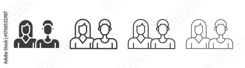 Couple icon style illustration. EPS 10 file