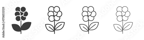 Coffee plant icon style illustration. EPS 10 file