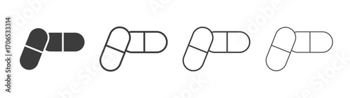 Capsule icon style illustration. EPS 10 file