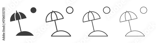 Beach icon style illustration. EPS 10 file