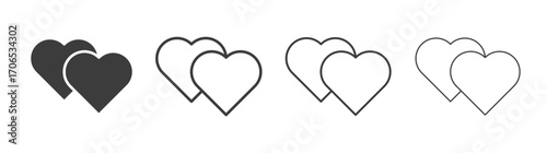 Heart icon style illustration. EPS 10 file