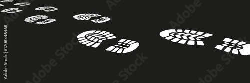 Trail od a sport shoes prints vector