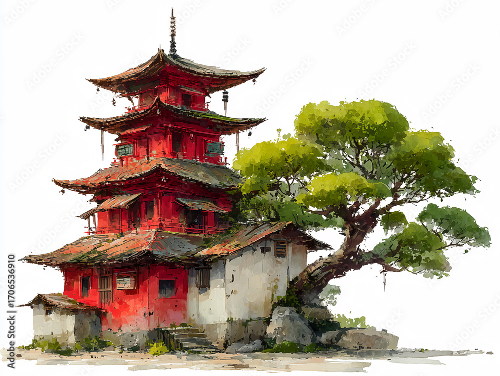 Fototapeta premium chinese temple building