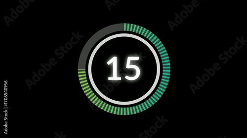 Modern Digital LED Countdown Clock for Video Editing