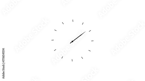 Clock spinning, watch animation on transparent background with alpha channel. Clock icon flat style 24 hours day fast speed with moving timer clock rotation.4k video animation .